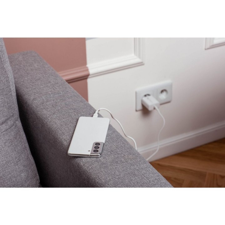 Мережевий зарядний пристрій для телефону Forcell F-Energy USB C QC4.0 PD 3A 25W + кабель USB-C – USB-C TFK-TC-25WPD білий