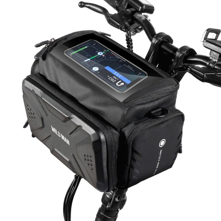 WILDMAN zippered bicycle handlebar bag GS6 4L ( 4" - 7") black