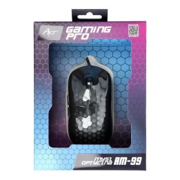 ART мышь компьютерная проводная USB A 6400 dpi с подсветкой AM-99 черная