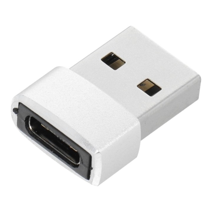 Adapter Type C (female) for USB A (male) silver