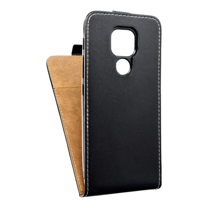 Vertical flip case for Motorola Moto E7 PLUS / G9 Play / G9 Slim Flexi Fresh black