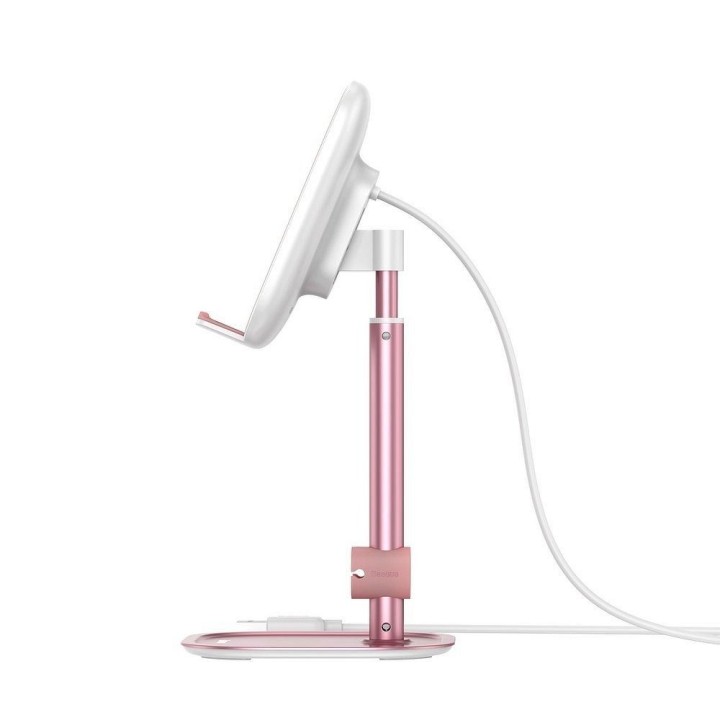 BASEUS holder desktop teleskopowy for phone with charging wireless SUWY-D0R gold róż