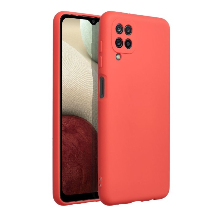 Чехол для Samsung A12 Silicone персиковый