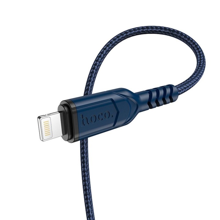 Кабель USB A — Lightning Hoco 2,4A 1 m X59 синий