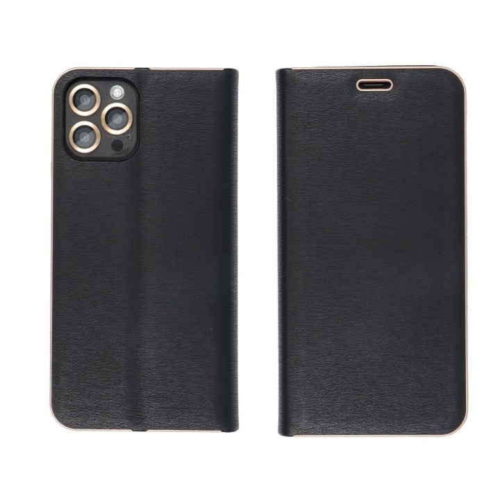 Flip case for iPhone 13 Luna Book Gold black