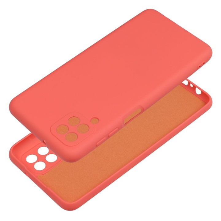 Чохол для Samsung A12 Silicone персиковий