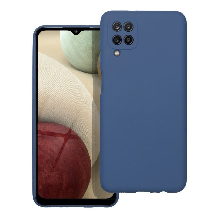 Чехол для Samsung A12 Silicone синий
