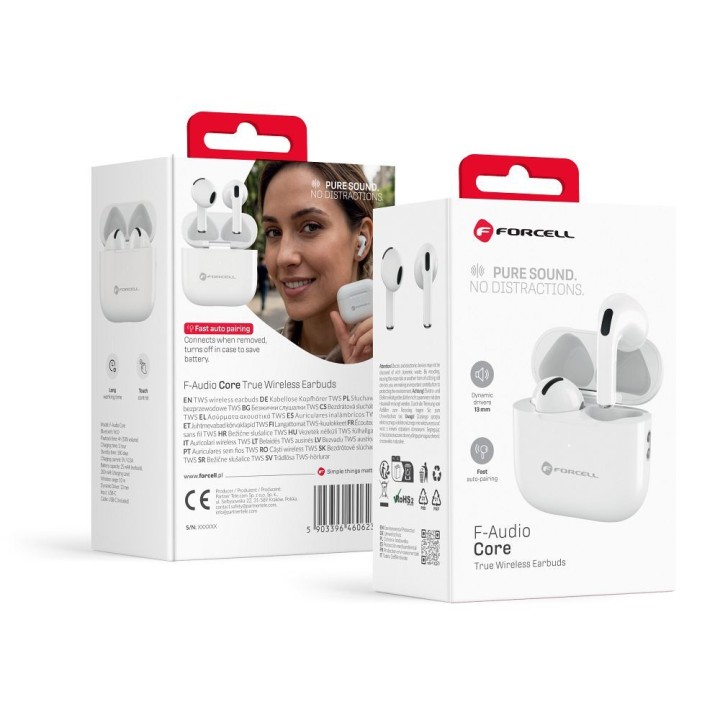 Wireless headphones TWS FORCELL Core white 0 INT