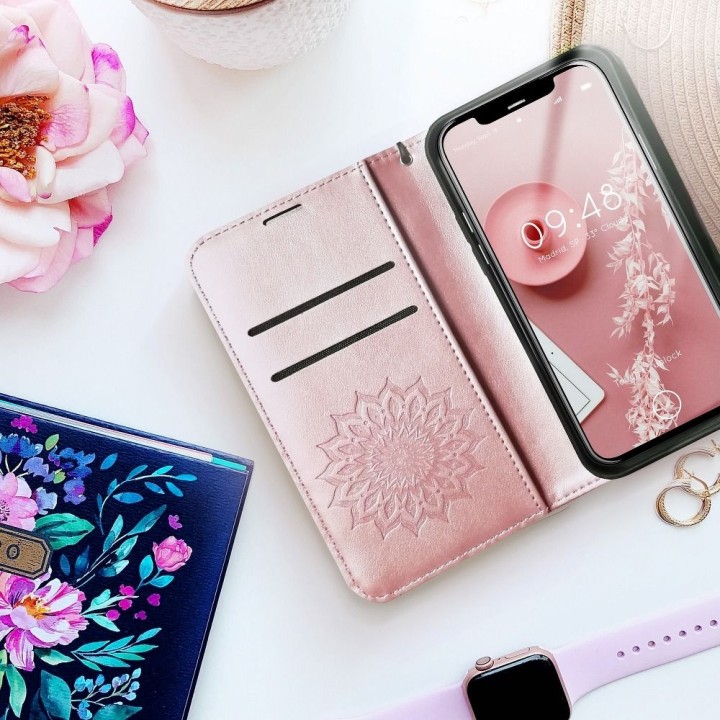 Flip case for Samsung A32 5G Mezzo Book mandala rose gold