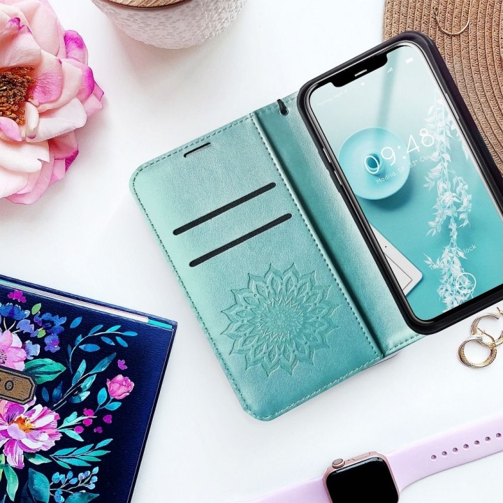 Flip case for Samsung S21 Mezzo Book mandala green