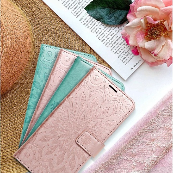 Flip case for Samsung S21 Mezzo Book mandala green