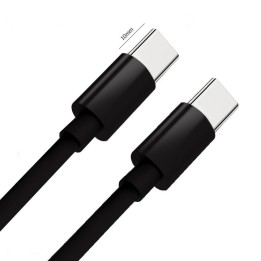 USB-C to USB-C cable PD QC 3A 60W 1 m C296 (long nozzle 8mm) black