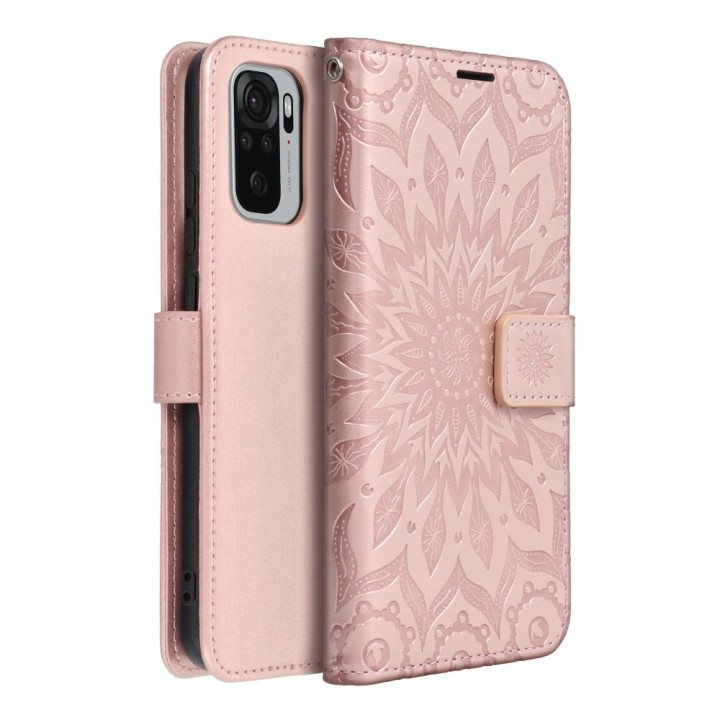 Flip case for Xiaomi Redmi NOTE 10 5G / Poco M3 PRO / Poco M3 PRO 5G Mezzo Book mandala rose gold