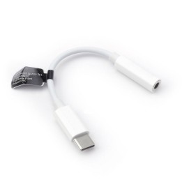 Адаптер AUX Type C [штекер (male)] на Jack 3,5 mm [гніздо (female)] BOX білий