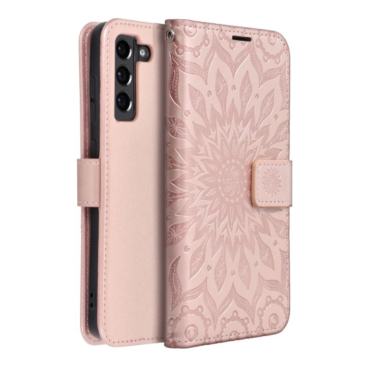 Flip case for Samsung S21 FE Mezzo Book mandala rose gold