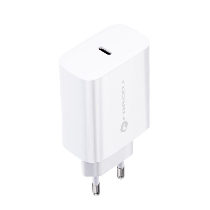 Сетевое зарядное устройство для телефона Forcell F-Energy USB C QC4.0 PD 3A 25W TFK-TC-25WPD белое