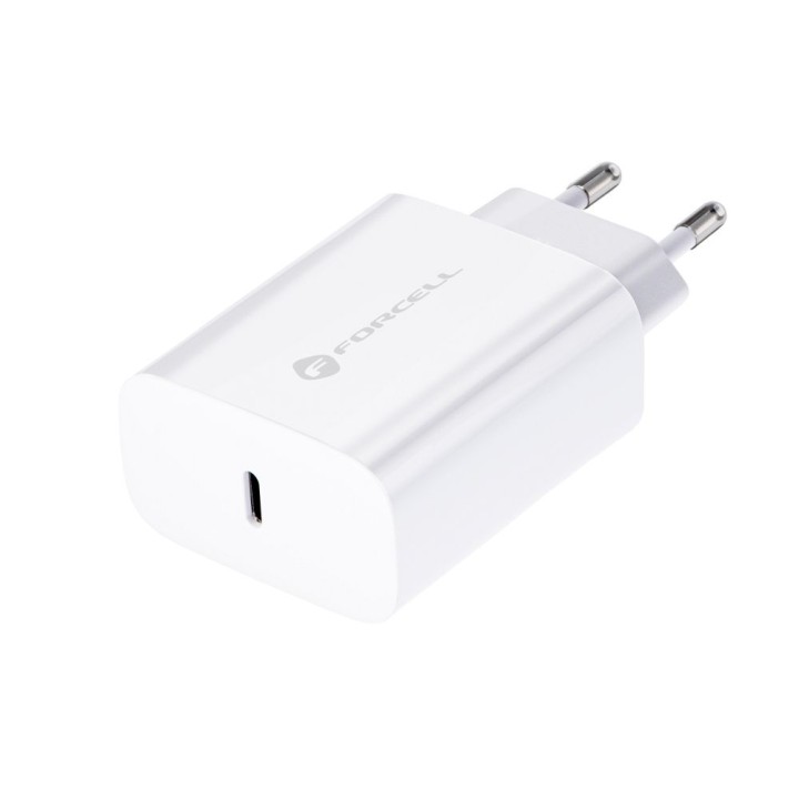 Сетевое зарядное устройство для телефона Forcell F-Energy USB C QC4.0 PD 3A 25W TFK-TC-25WPD белое