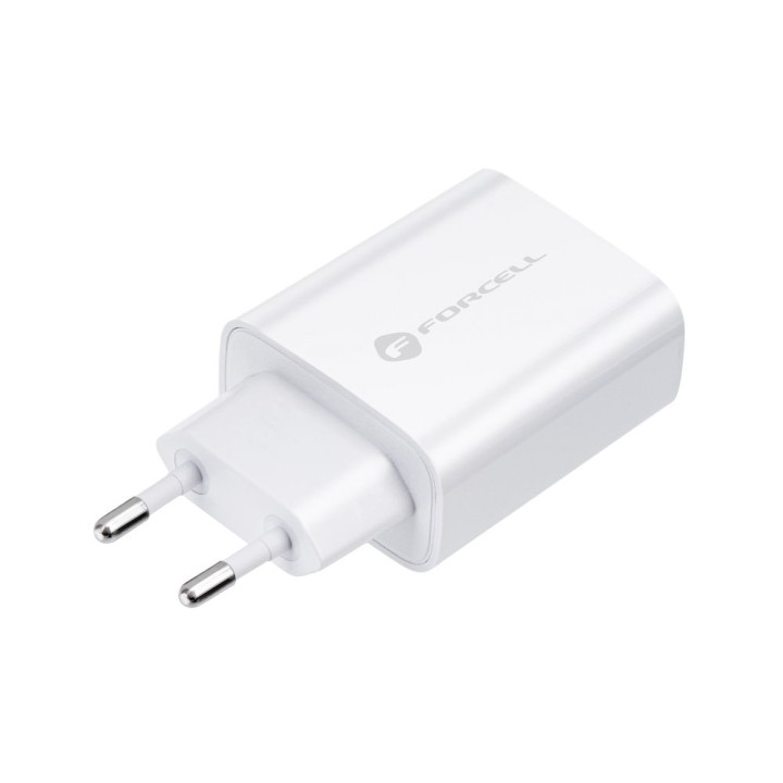 Wall charger for phone Forcell F-Energy USB C QC4.0 PD 3A 25W TFK-TC-25WPD white