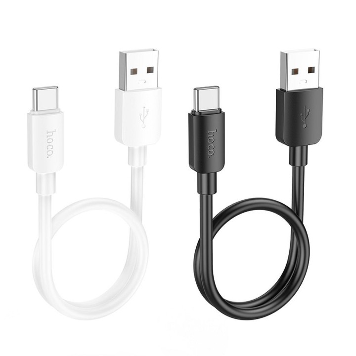Кабель USB-A – USB-C Hoco PD 2,4A 27W 0,25 m X96 чорний