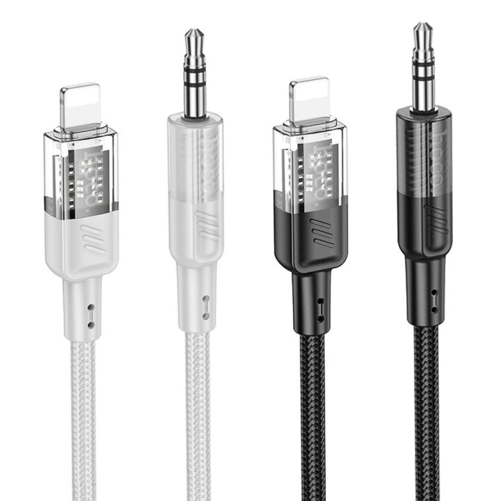 Cable AUX Jack 3,5 mm for Lightning Hoco 1,2 m UPA27 black