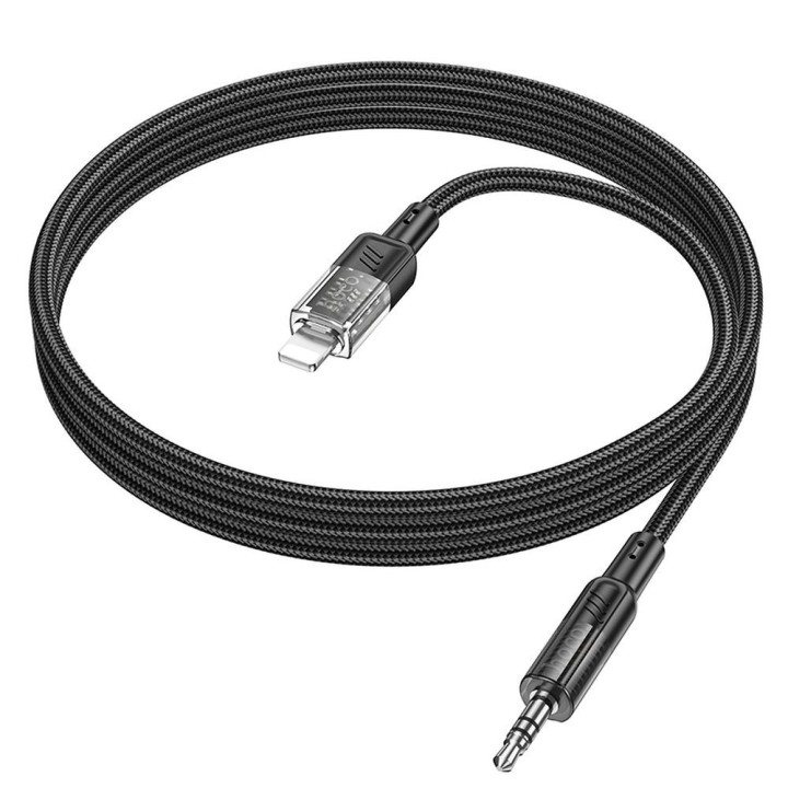 Cable AUX Jack 3,5 mm for Lightning Hoco 1,2 m UPA27 black