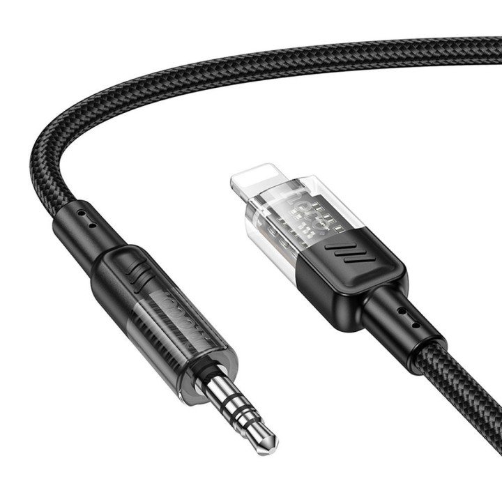 Kabel AUX Jack 3,5 mm do Lightning Hoco 1,2 m UPA27 czarny