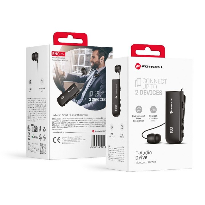 Bluetooth headset Forcell F-Audio Drive EarBud black