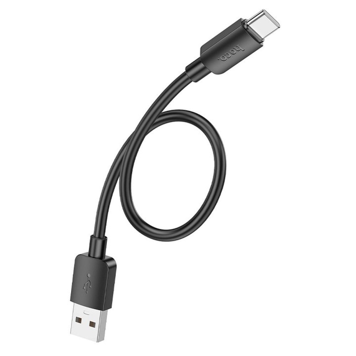 Кабель USB-A – USB-C Hoco PD 2,4A 27W 0,25 m X96 чорний