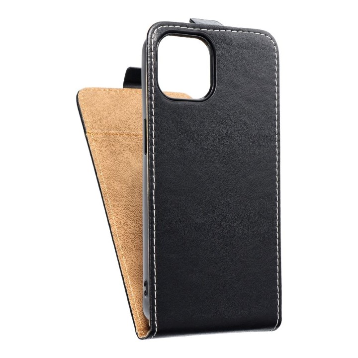 Чехол с клапаном вертикальный для iPhone 13 Slim Flexi Fresh черный