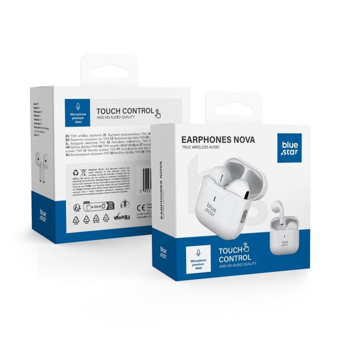 Wireless in-ear headphones Blue Star Nova Fi5 TWS white