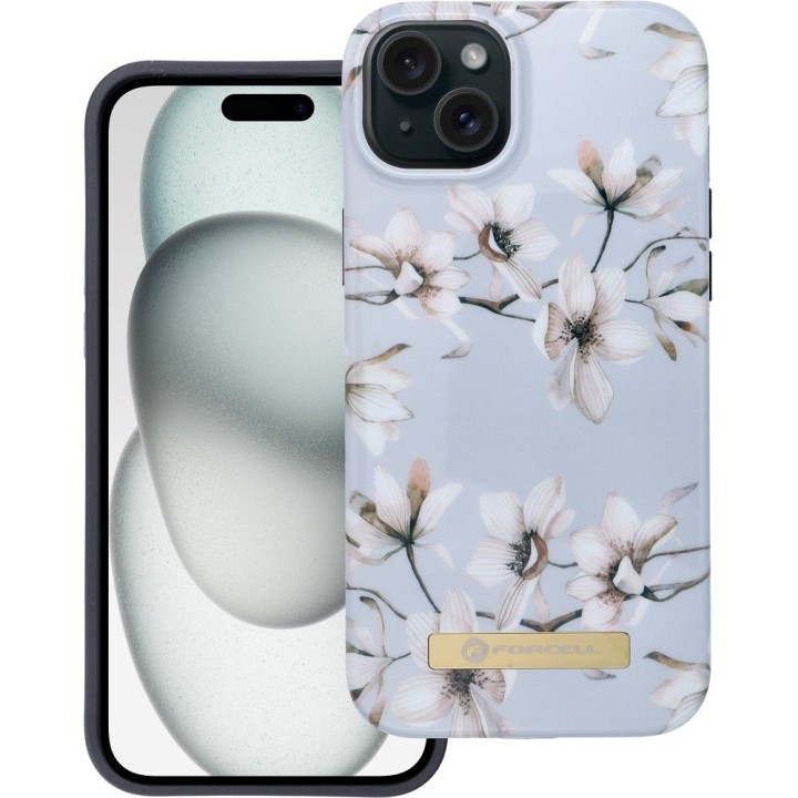 Case for iPhone 15 PLUS Forcell F-Protect Mirage compatible with MagSafe spring flowers