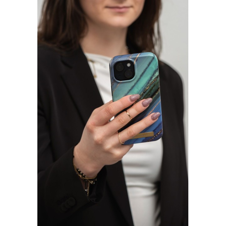 Чехол для iPhone 15 PLUS Forcell F-Protect Mirage совместимый с MagSafe jade marble