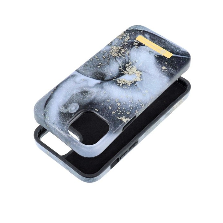 Case for iPhone 15 PLUS Forcell F-Protect Mirage MagSafe compatible marble mist