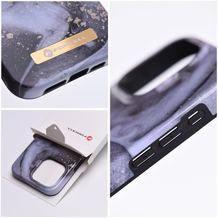 Case for iPhone 15 PLUS Forcell F-Protect Mirage MagSafe compatible marble mist