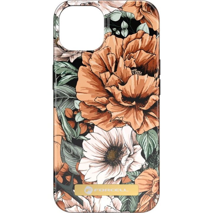 Case for iPhone 15 PLUS Forcell F-Protect Mirage compatible with MagSafe bloom bush