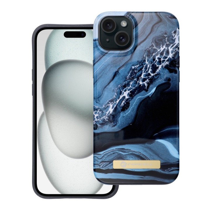 Case for iPhone 15 PLUS Forcell F-Protect Mirage MagSafe compatible ocean marble