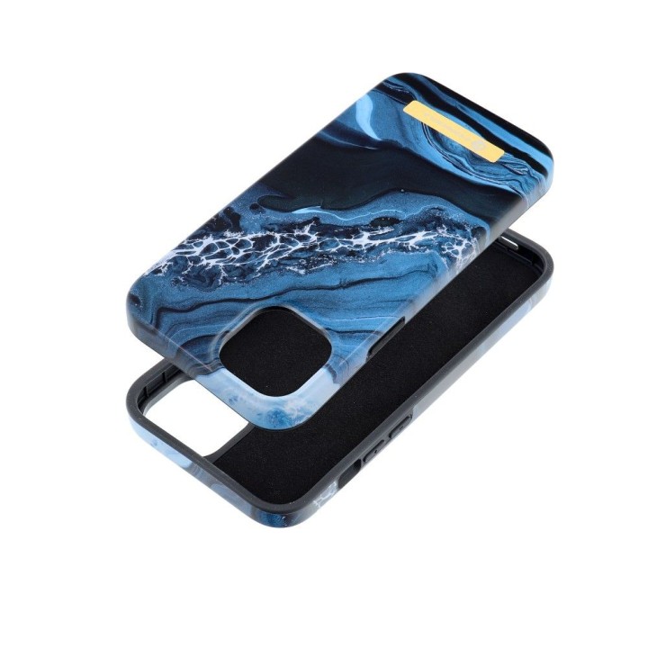 Case for iPhone 15 PLUS Forcell F-Protect Mirage MagSafe compatible ocean marble