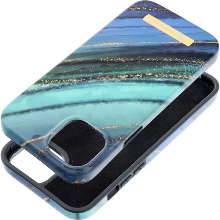 Чохол для iPhone 15 PLUS Forcell F-Protect Mirage сумісний з MagSafe jade marble