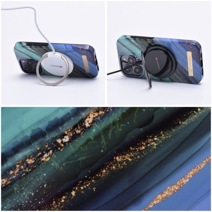Чохол для iPhone 15 PLUS Forcell F-Protect Mirage сумісний із MagSafe jade marble