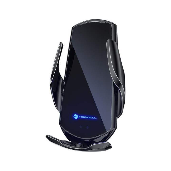 Automatic wireless car phone holder Forcell F-Grip HS1 Qi 15W for windshield / air vent black