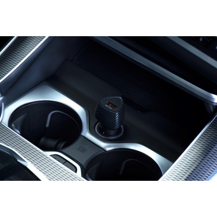 Автомобильное зарядное устройство Forcell F-Energy Carbon USB A QC3.0 3A 18W CC50-1A черное