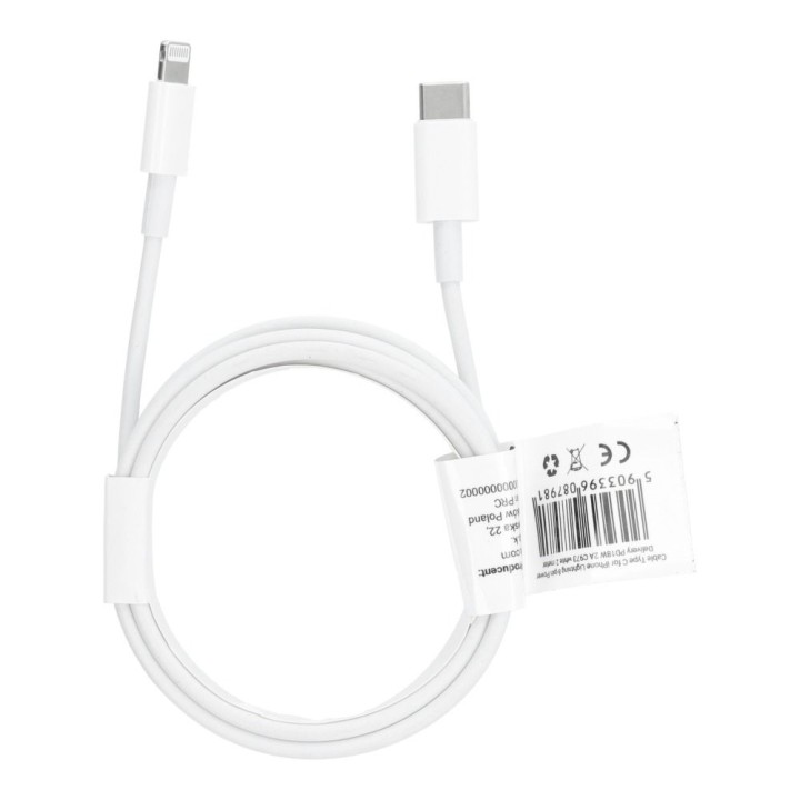 Kabel USB C do Lightning PD 2A 18W 2 m C973 biały