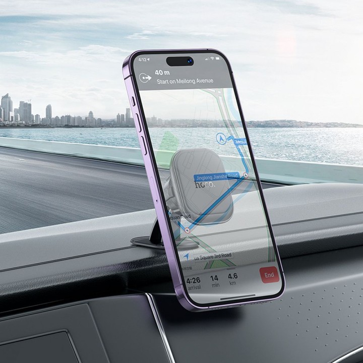 Phone holder for car magnetic Hoco for dashboard H30 black