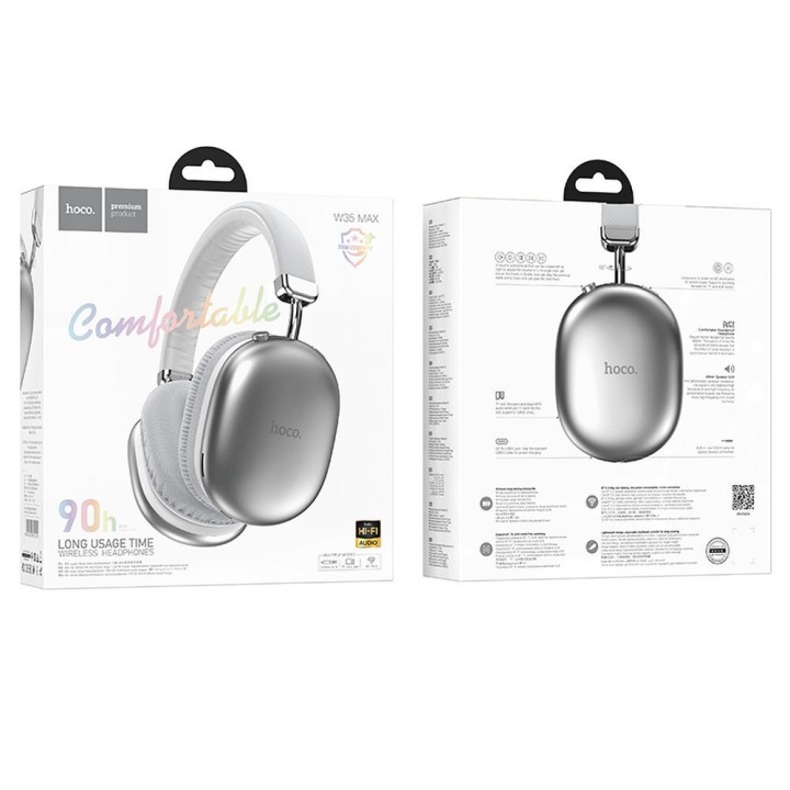 Wireless on-ear headphones Hoco W35 Max silver