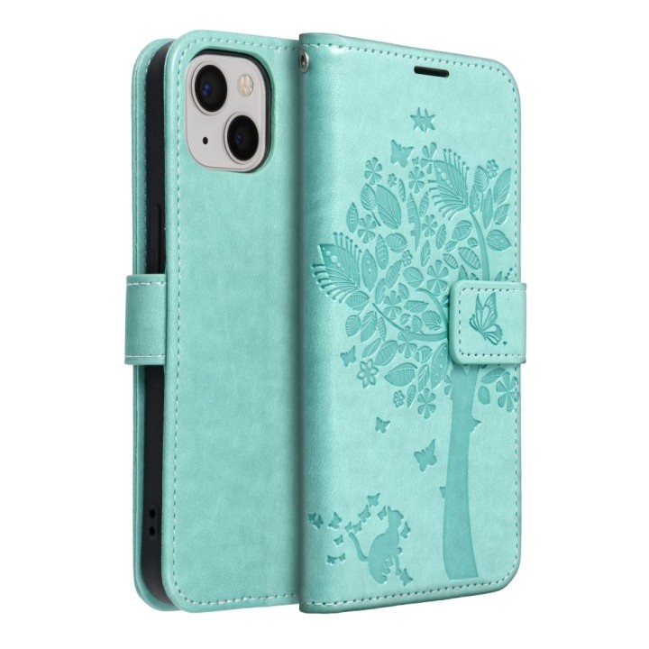 Flip case for iPhone 13 Mezzo Book tree green