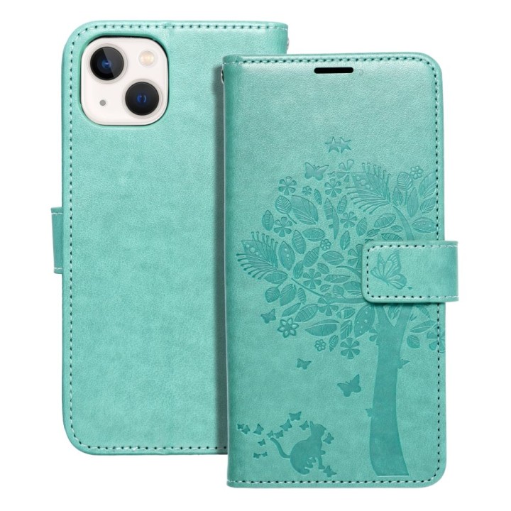 Flip case for iPhone 13 Mezzo Book tree green