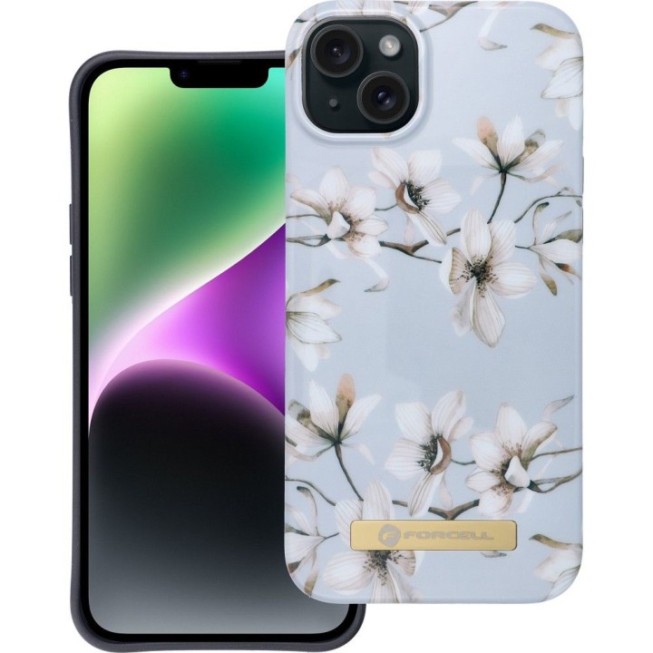 Case for iPhone 14 PLUS Forcell F-Protect Mirage MagSafe compatible spring flowers