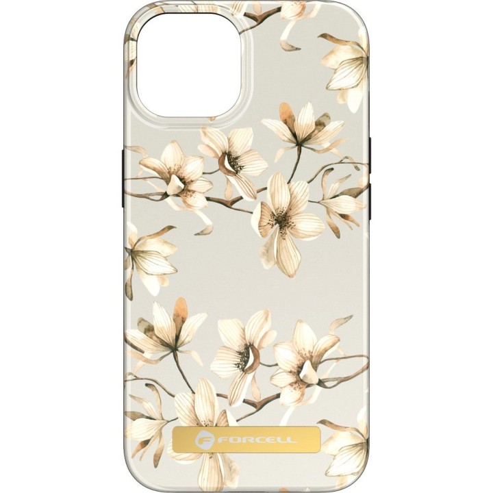 Case for iPhone 14 PLUS Forcell F-Protect Mirage MagSafe compatible spring flowers