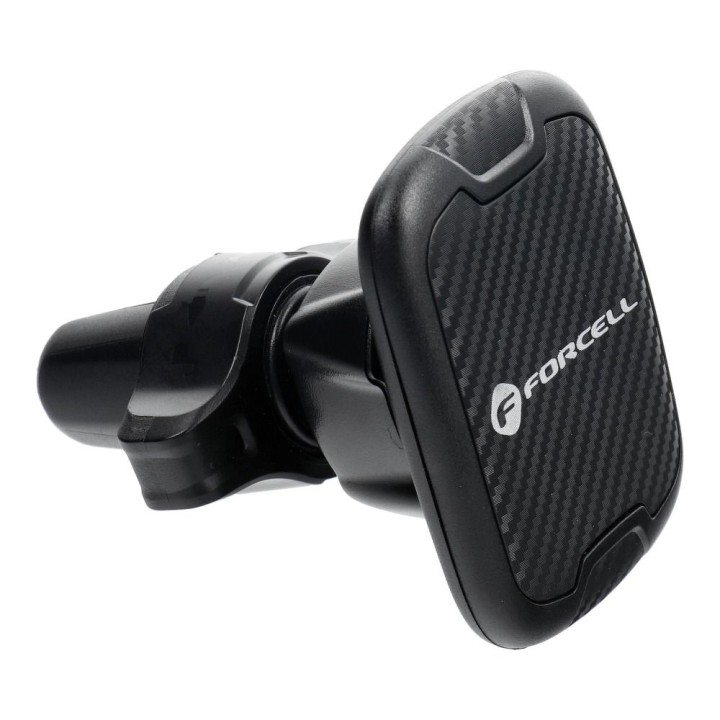 Uchwyt na telefon do samochodu magnetyczny Forcell F-Grip Carbon H-CT325 do kratki czarny