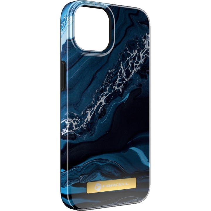 Case for iPhone 14 PLUS Forcell F-Protect Mirage MagSafe compatible ocean marble